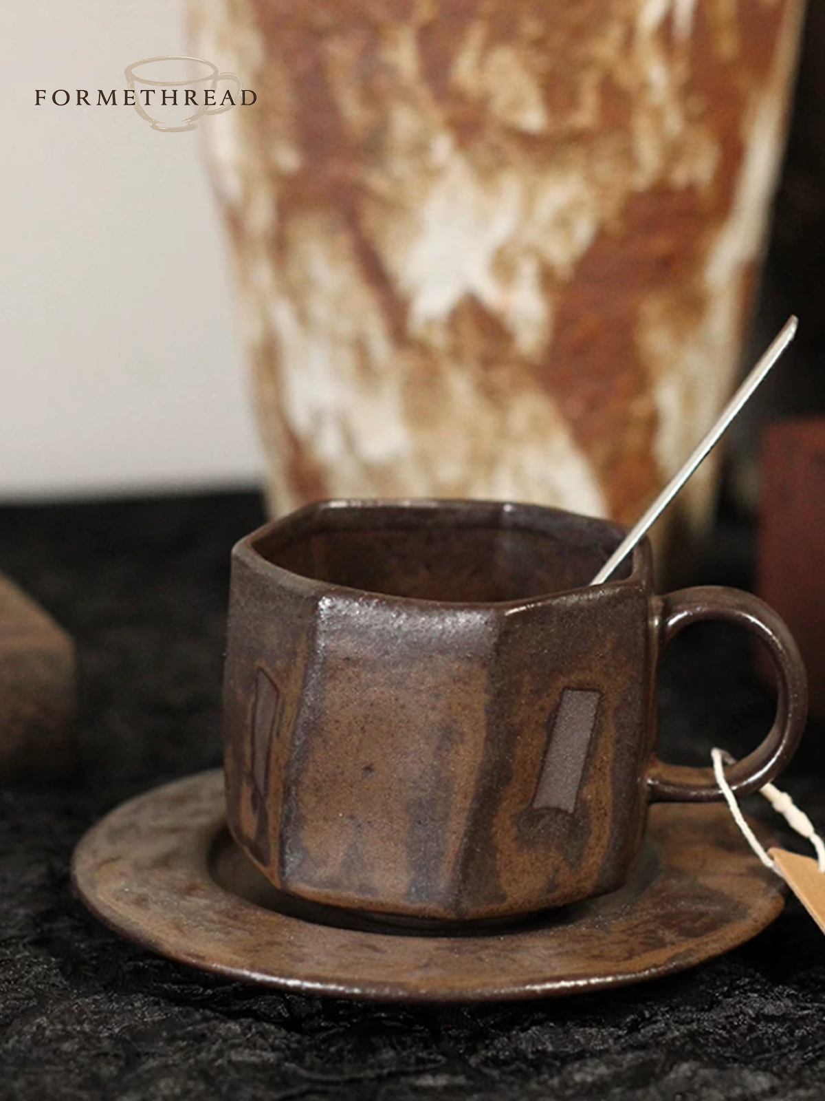 Moon Kiln Coffee Cup & Saucer Set