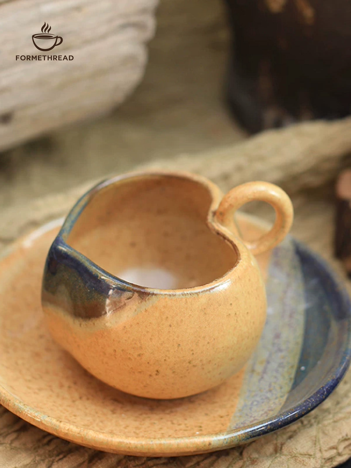 Heartline Retro Ceramic Mug