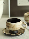 Eggshell Clay Pedestal Coffee Cup