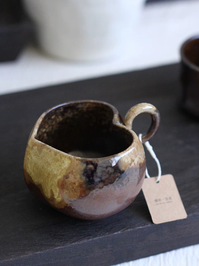 Heart Ember Kiln-Glazed Tea Cup