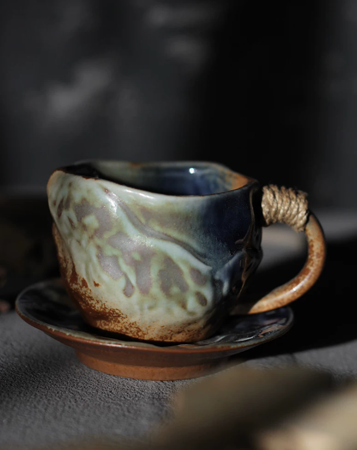 Rust Ember High-Fire Coffee Cup