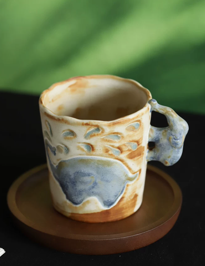 Elephant Muse Retro Ceramic Mug