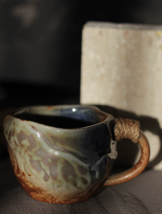 Rust Ember High-Fire Coffee Cup